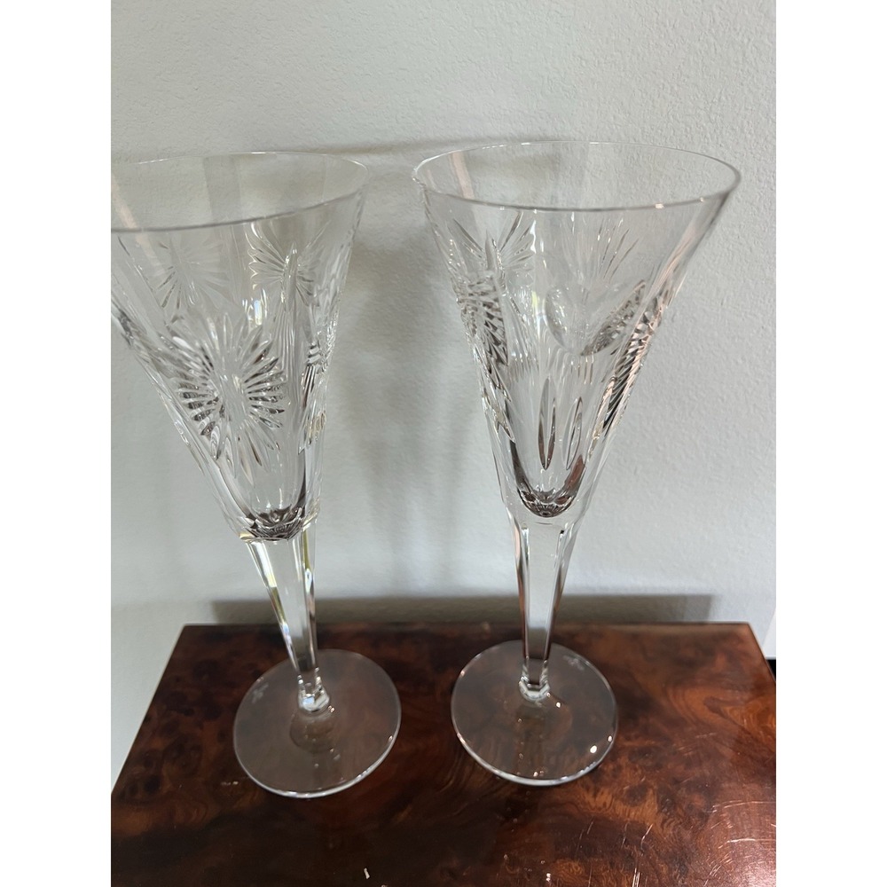 Waterford Crystal Millennium 5 Toast Universal Wishes Toasting Flutes EXCELLENT
